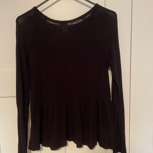 Black long sleeve blouse